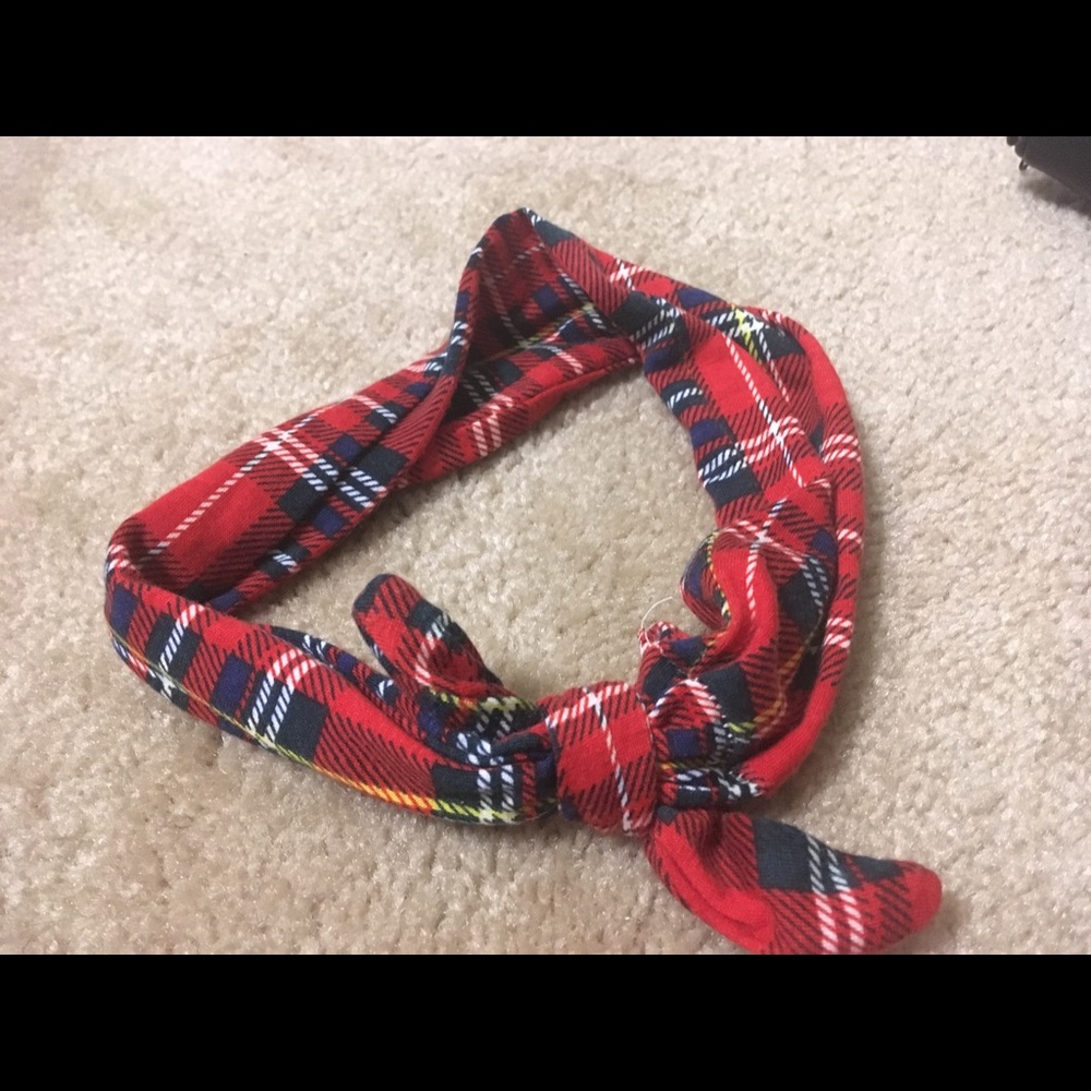 Plaid Tie Headband